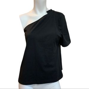 PRFCT NMBR one shoulder T-Shirt Top size L Made in the USA Like New